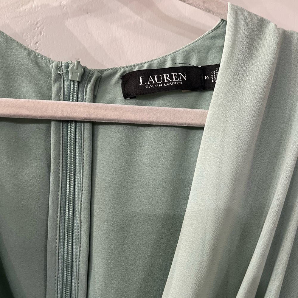 Lauren Ralph Lauren Belted Georgette Dress - Picture 5 of 7
